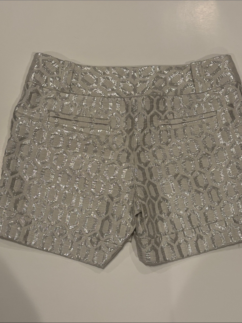 The Limited Silver Metallic Patterned Jean Shorts - Picture 2 of 5